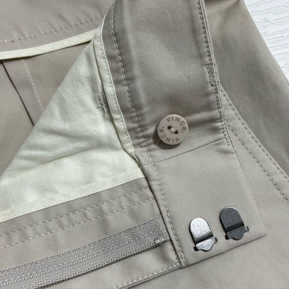 Vince High Waisted Wide Leg Cream Cropped Trouser Ecru Pants Size 10 - Picture 5 of 8